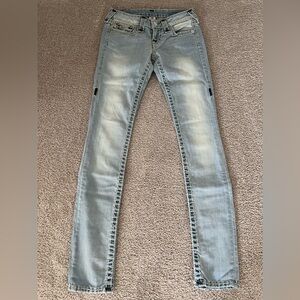 TRUE RELIGION LOW RISE SKINNY JEANS!